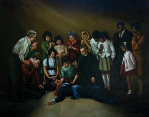 "A Great Loss" oil on canvas, 1969